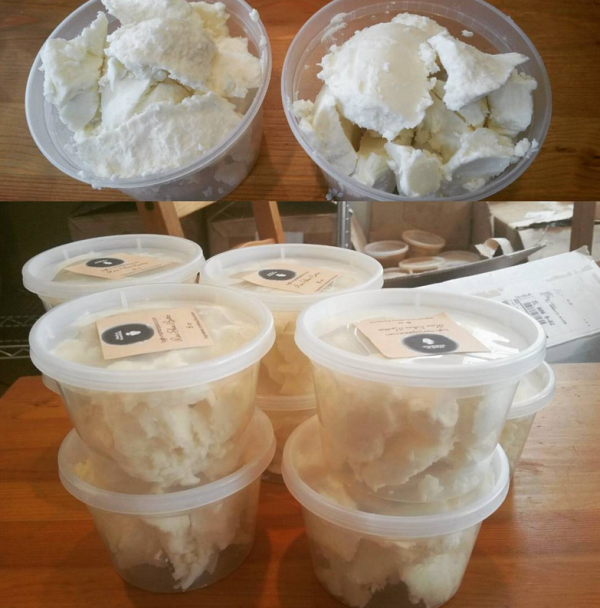 Raw shea butter sold at BGLH Marketplace (http://bglh-marketplace.com)