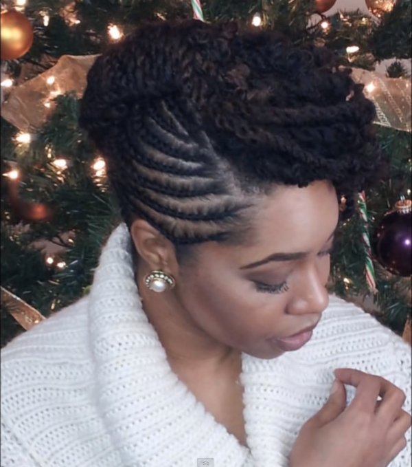 Natural Hair Holiday Twist Style