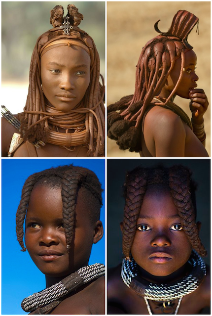 Himba women and girls