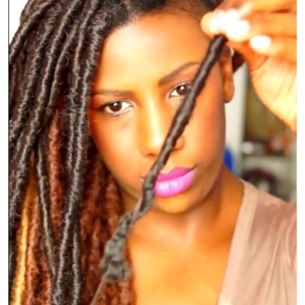 Donedo removes her faux locs by pulling and unraveling. 