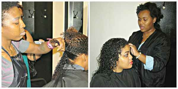 Miss Jessie's stylists working on clients. Photo credit: MissFoodFab.com