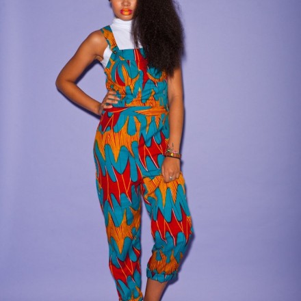 african print overalls