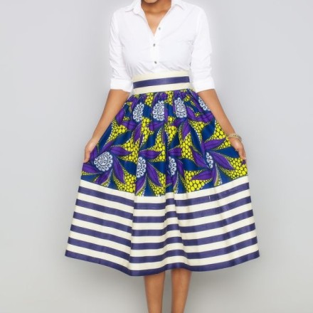african print skirt