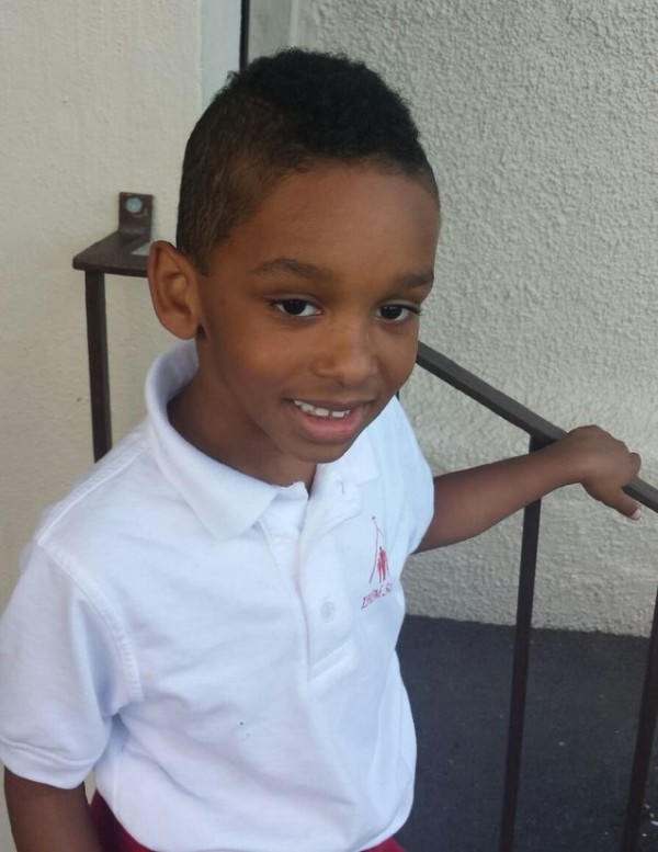 Kindergartner Jalyn Broussard's "modern fade" haircut invoked the ire of administrators at Immaculate Heart of Mary School in Belmont, Calif. They ruled it violated their hairstyle policy. (Lawyers' Committee for Civil Rights of the San Francisco Bay Area)