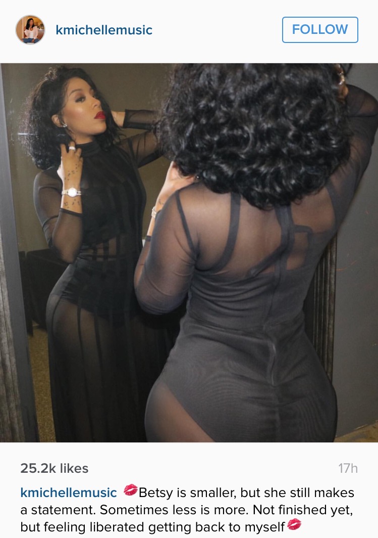 K. Michelle after her butt reduction. 