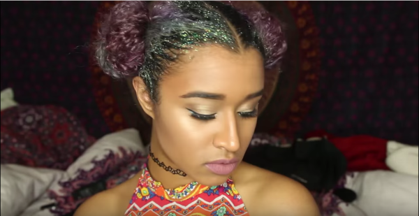 glitter roots on natural hair curly hair