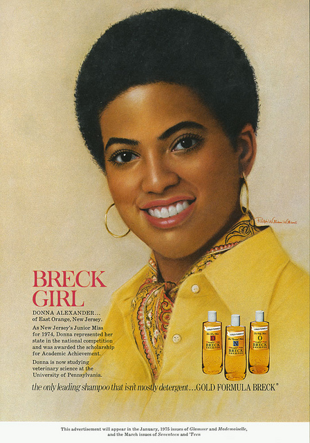 first black breck shampoo girl