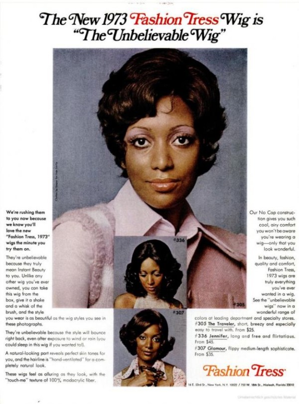 vintage wig ad