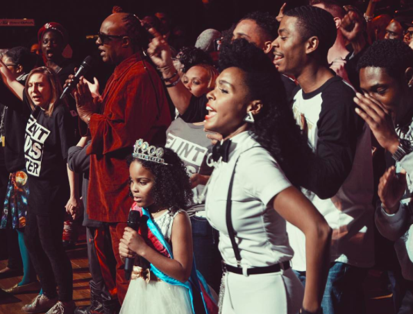 Janelle Monae brought out Stevie Wonder to close the show.