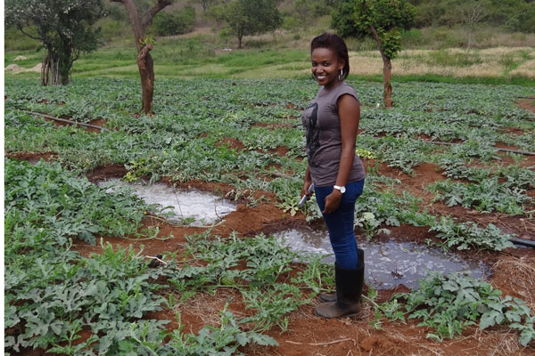 Annie Nyaga, a millionaire farmer in Kenya.