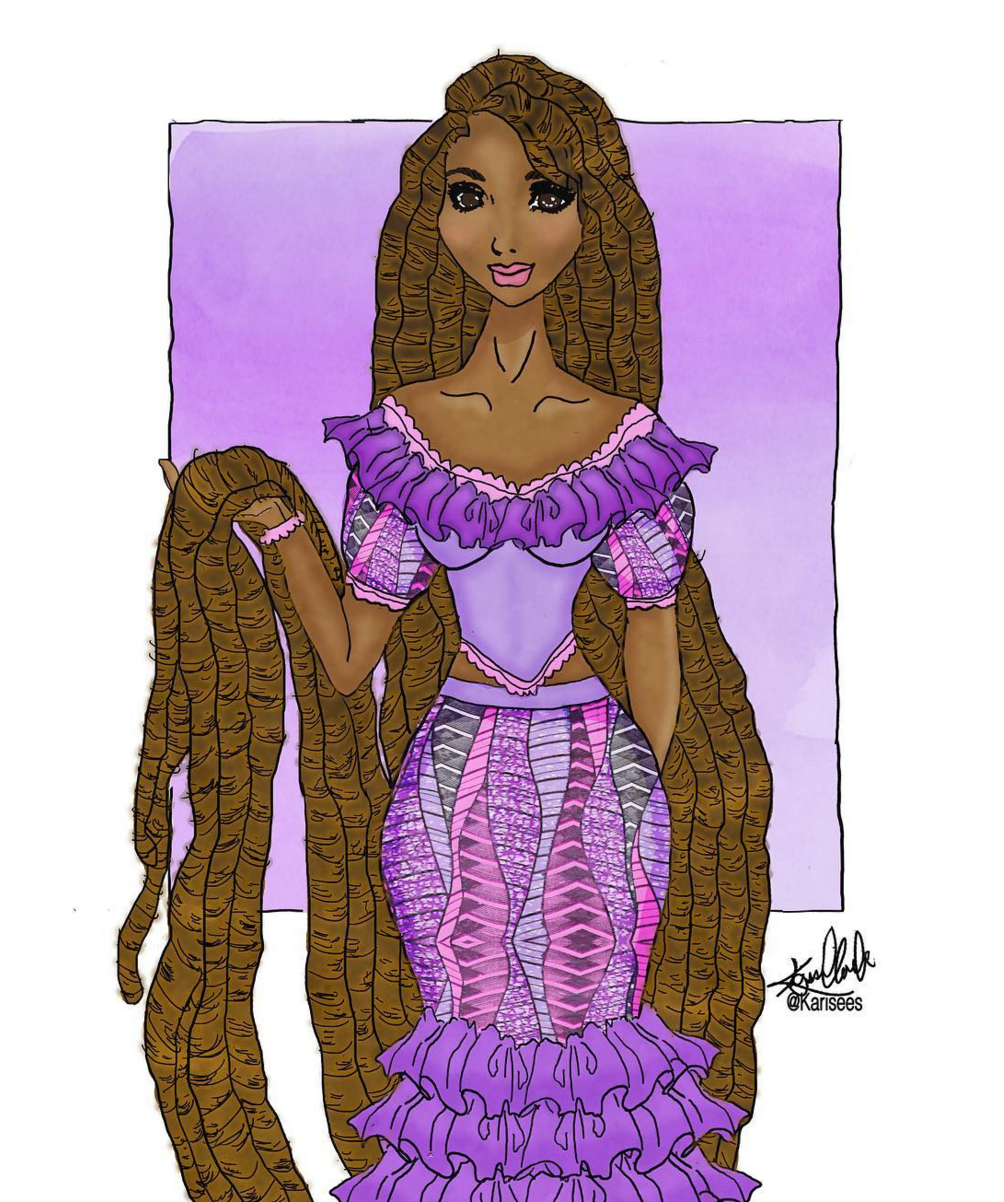 Afro Caribbean Rapunzel