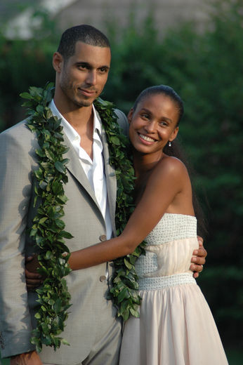 Joy Bryant and her husband, Dave Pope, on their wedding day. Source: Essence