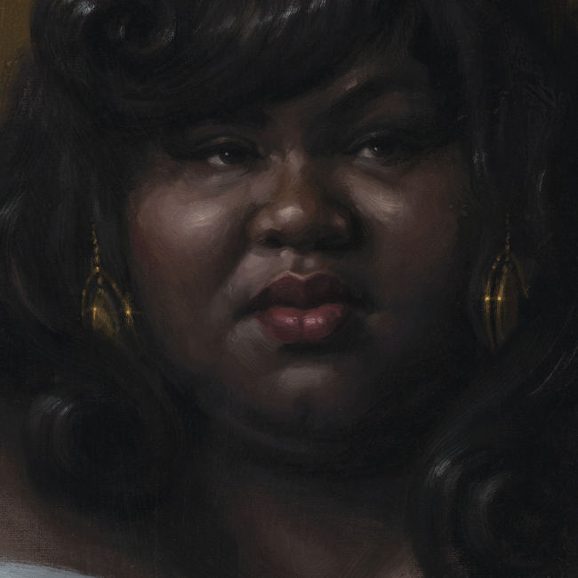 Painting of Gabourey Sidibe by Sam Spratt. Source: http://samspratt.tumblr.com