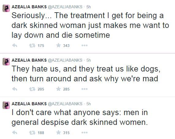 azealia banks comments on dark skin