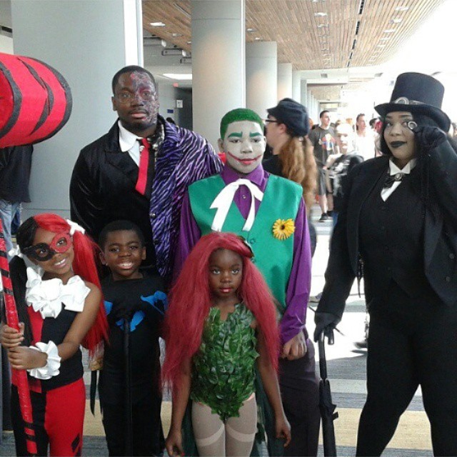 black family batman cosplay