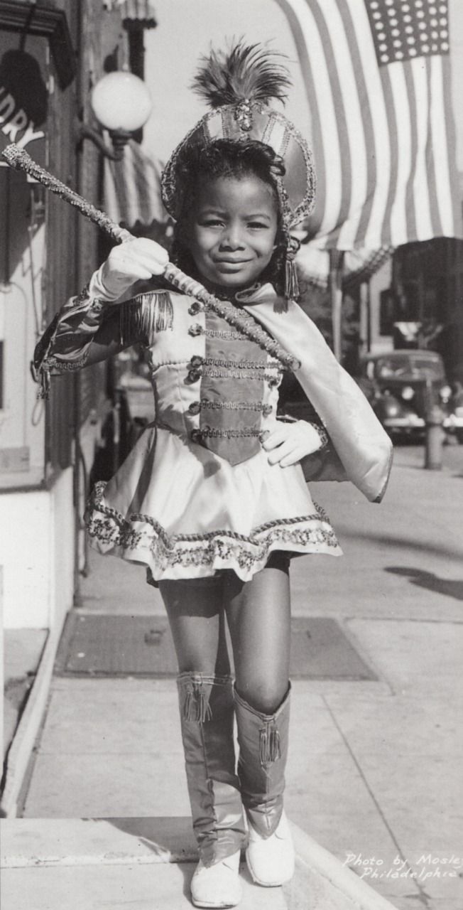 black girl majorette vintage