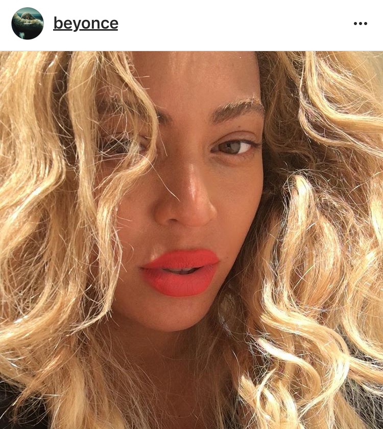 Beyonce's former hair color was closer bleach blonde. 